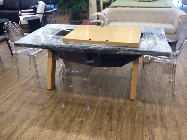 Set Of 4 Acrylic Dining Chairs