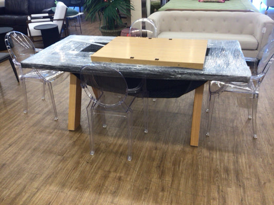 Set Of 4 Acrylic Dining Chairs