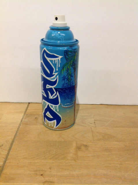 8" Hand Painted Arte Fresko "Sea" Spray Paint Can