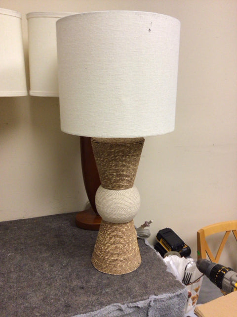 25 1/2" Twine Wrapped Table Lamp W/Shade