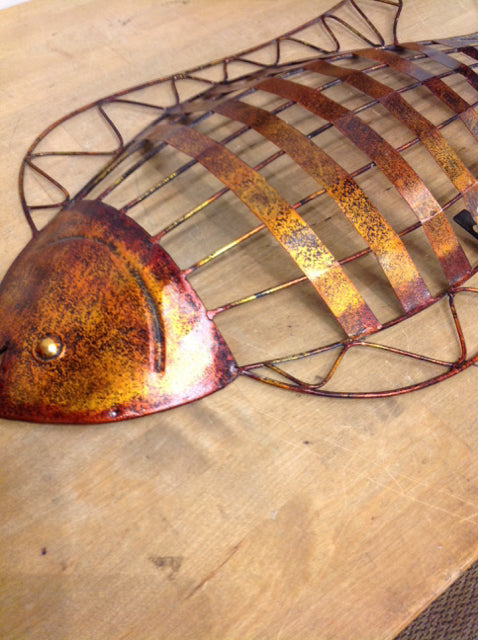 Wall Decor- 28" Copper Metal Fish