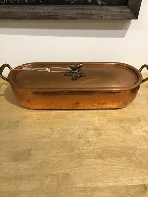 12"'x7" Cu Artigiana Italiana Copper Pot