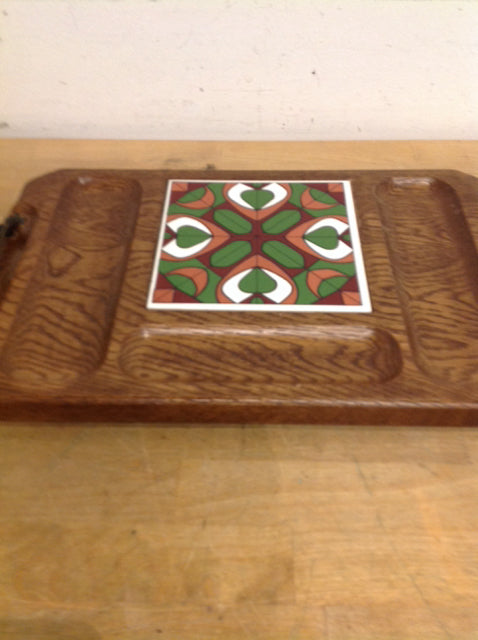 16" Wood & Tile Cheese Board