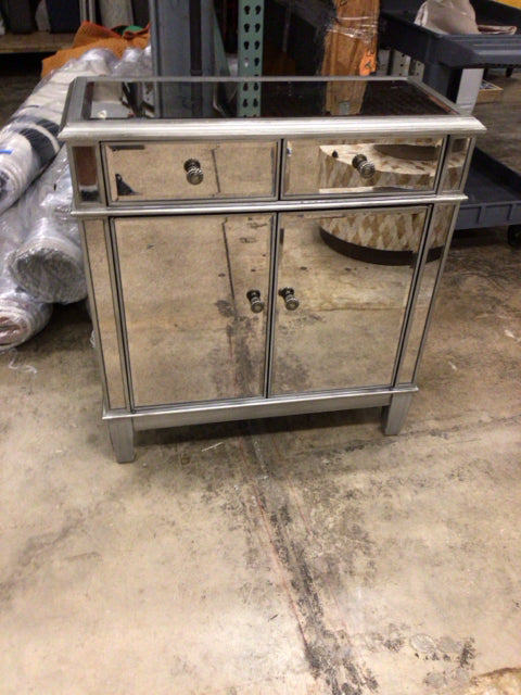 Pier 1 Mirrored Two door/Two Drawer Chest