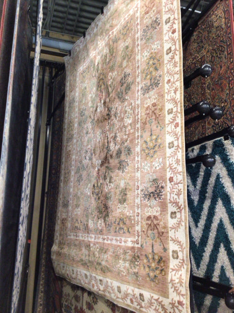 7.10 X 10 Rifle Paper Co. X Loloi Camel Kismet Collection Rug