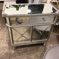 AS-IS 32" X 16" Mirrored One Drawer/Two Door Nightstand(Ring Mark/Mark On Top)