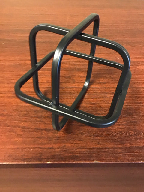 4.5" Black Metal Decorative Geometric Orb