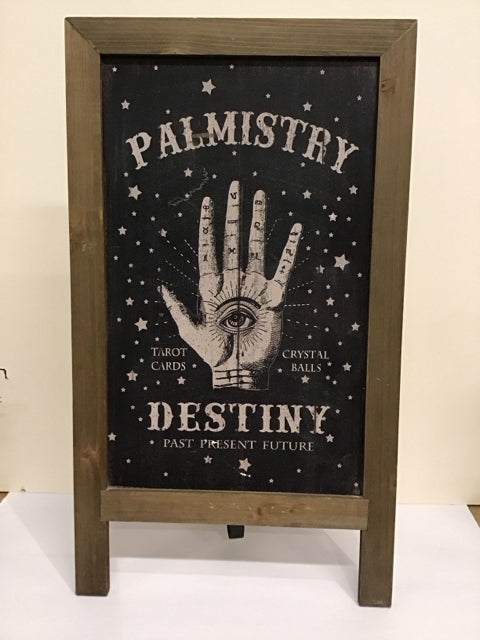 27" Palmistry & Destiny Plaque in Wooden Stand
