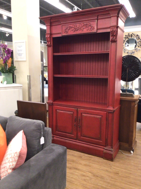 Habersham Red Two PC Tall Bookcase