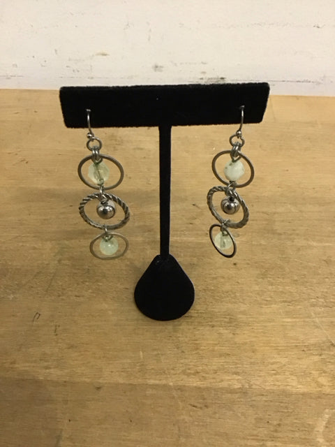 Chandelier Bead Circle Earrings