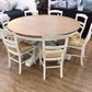 63" PB Hart Round Reclaimed Wood Extending Dining Table W/7 Chairs