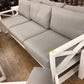 92.75" X 36" X 34" AS-IS City Furniture Linear White Dark Gray Aluminum Sofa