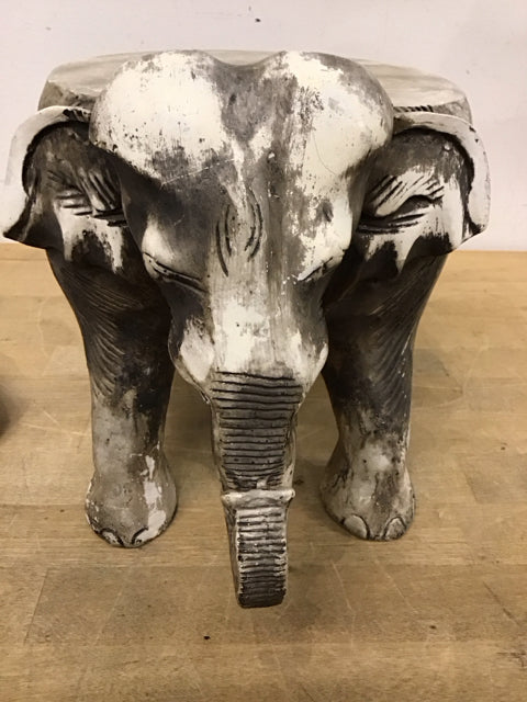 9" Resin Elephant Stool