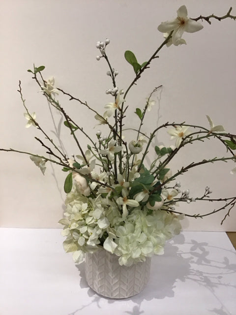 Hydrangea Peonies Floral w/Branch Accents