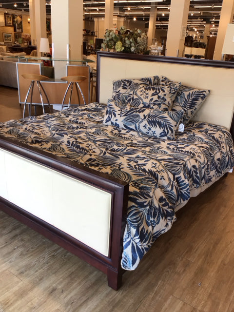Baker Wood/Leather King Bed