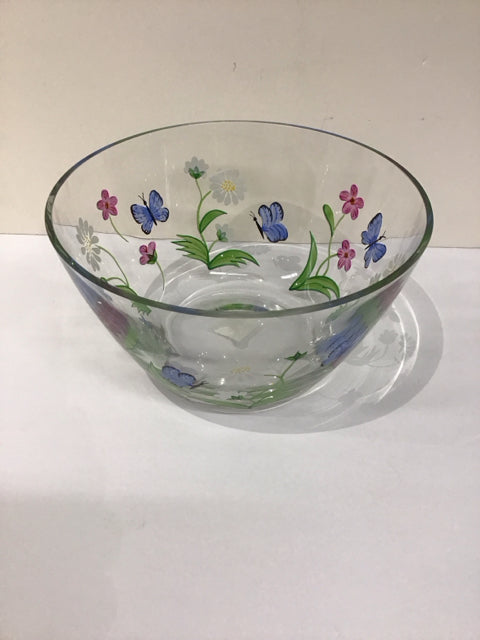 9" Lenox Hand Painted Crystal Bowl