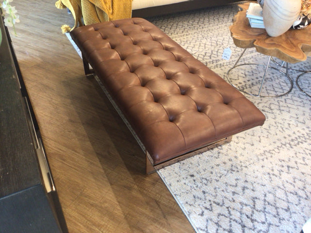 Rose/Gold Metal Ottoman