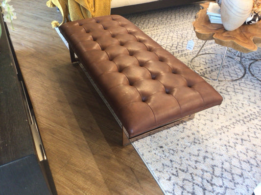 Rose/Gold Metal Ottoman