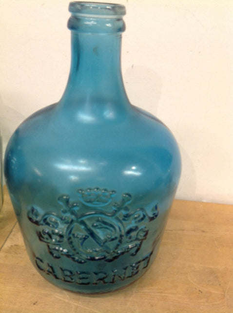 17" Vintage Cabernet Blue Glass Jug