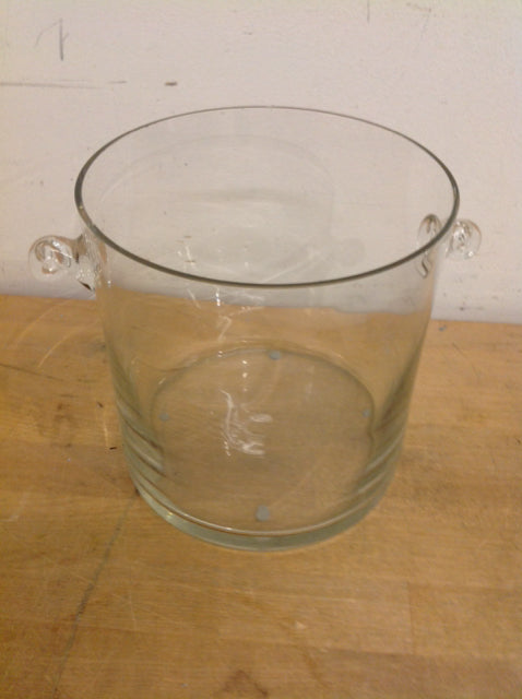 7" Clear Glass Ice Bucket