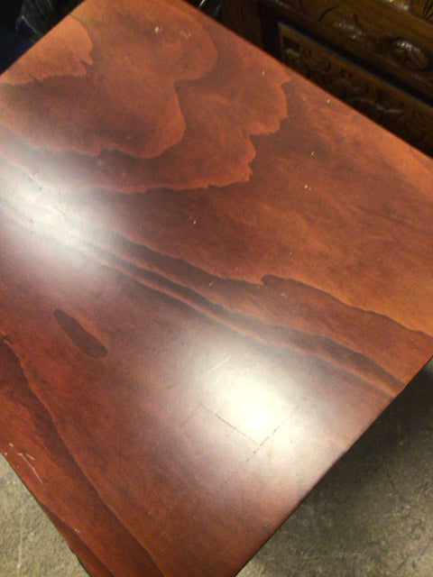AS-IS 12" X 14 " Asian Three Drawer Small Cabinet(Top Has Dings/Scratches)