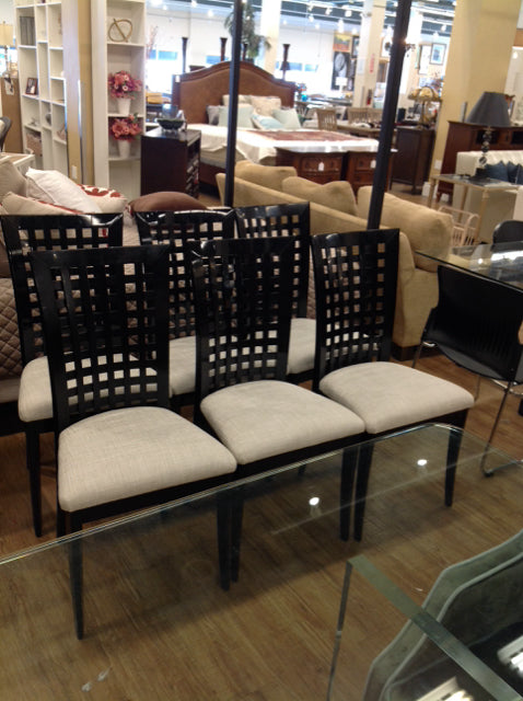 Set Of 6 Pietro Costantini Black Dining Chairs