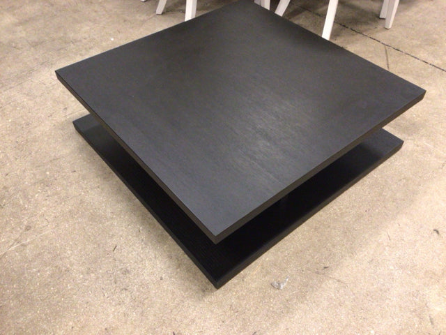 39 1/4" Squared Wenge Wood Coffee Table