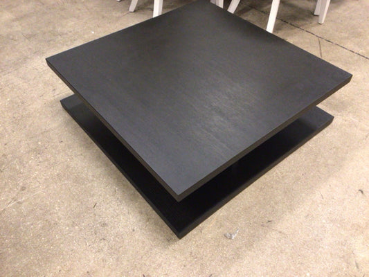 39 1/4" Squared Wenge Wood Coffee Table