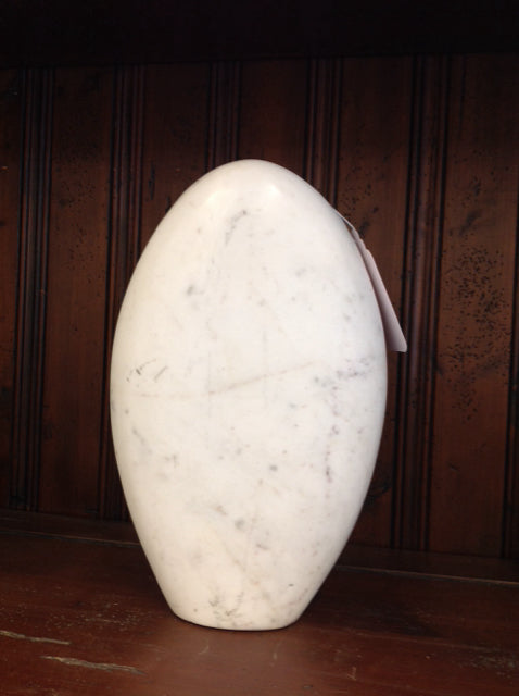 11" White Marble Vase