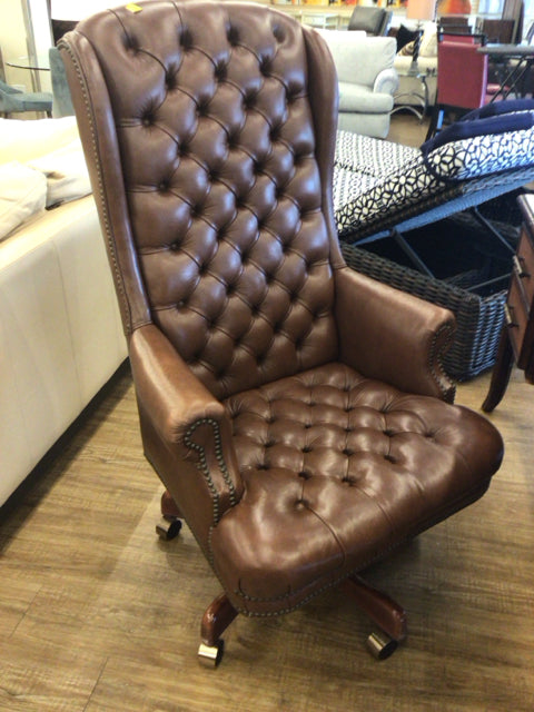As-Is Wellington Leather Desk Chair