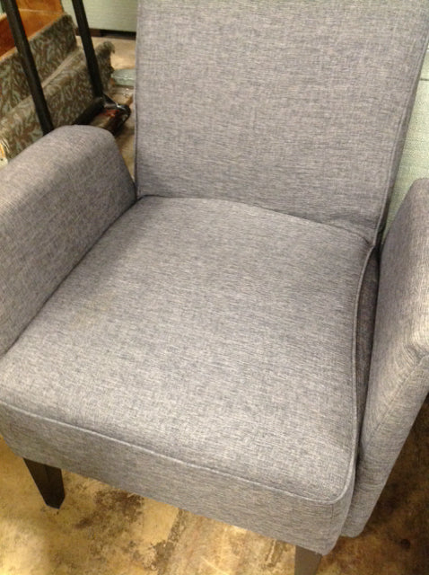 Chair- Grey Fabric & Wood