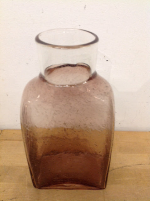 Vase- 12" Lilac Seeded Glass