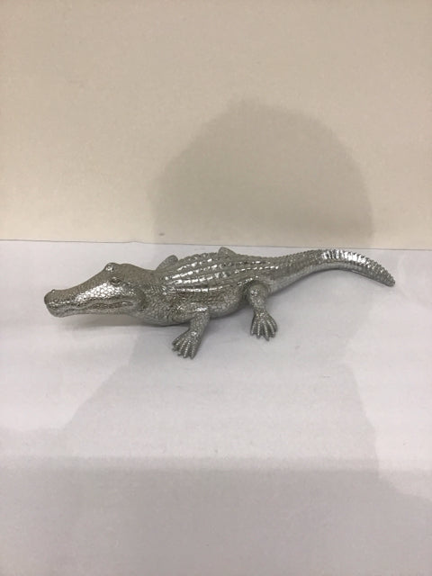 Silver Painted Alligator