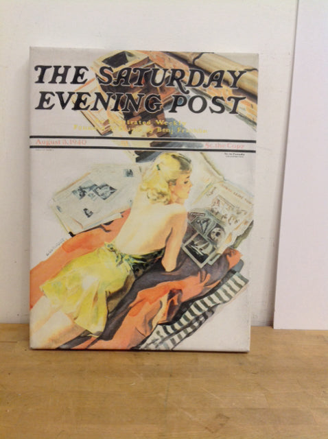 17.5x24" Saturday Evening Post Print on Canvas