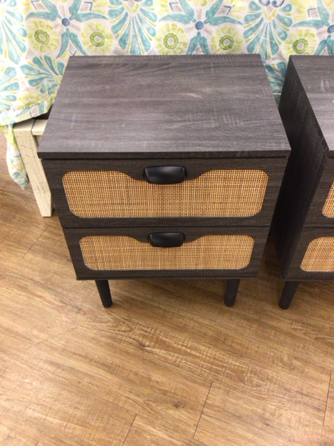 Gray/Cain Front Nightstand