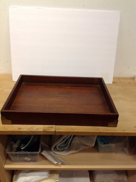 23"x17" Dark Wood Tray