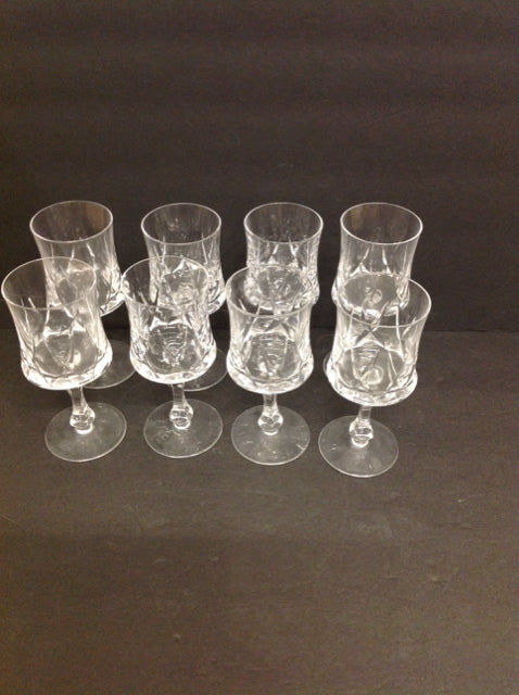Set/8 Royal Opera Crystal "Opera" Sherry Glasses