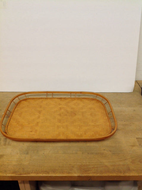 19x13 Light Wood Woven Tray