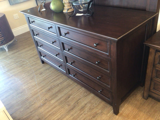 PB Dark Wood Long Dresser