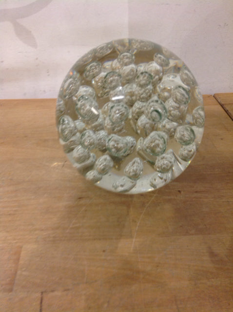 6" Clear Glass Paperweight