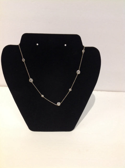18" Cartier Style Diamonds By the Yard Necklace