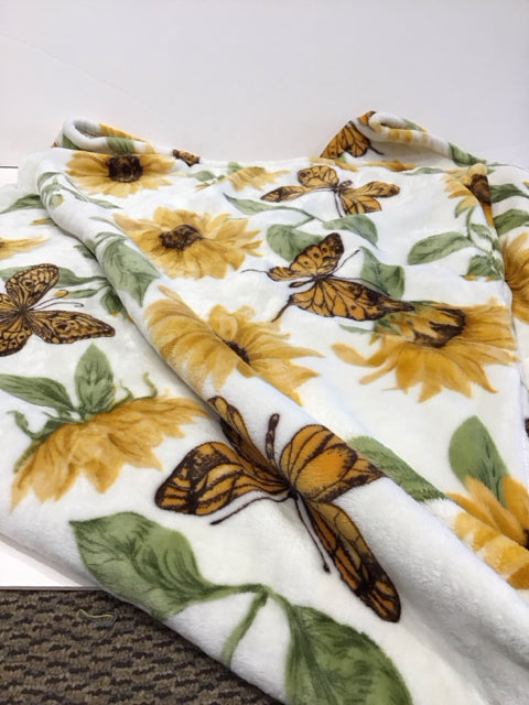Plush Sunflower Throw
