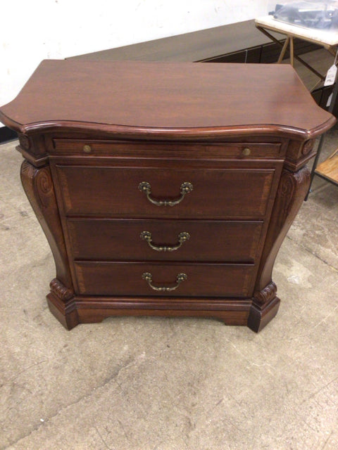 Dark Wood Three Drawer Chest