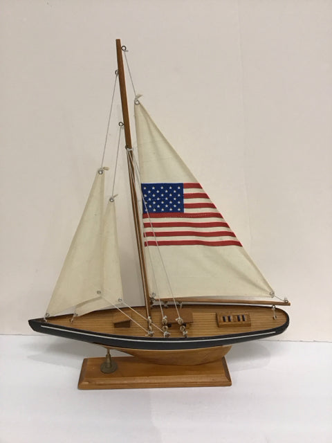 21" Wooden Sailboat