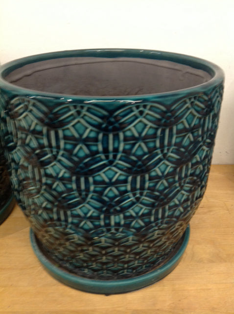 Planter- 12" Green Pottery