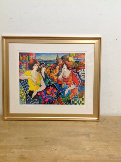 29.5x25 Framed "Girl Talk" Patricia S/N