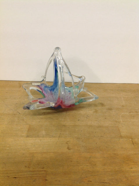 5" Murano Fine Glass Basket