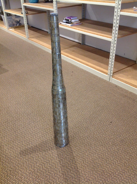 39" Mirrored Vase w/Narrow Top