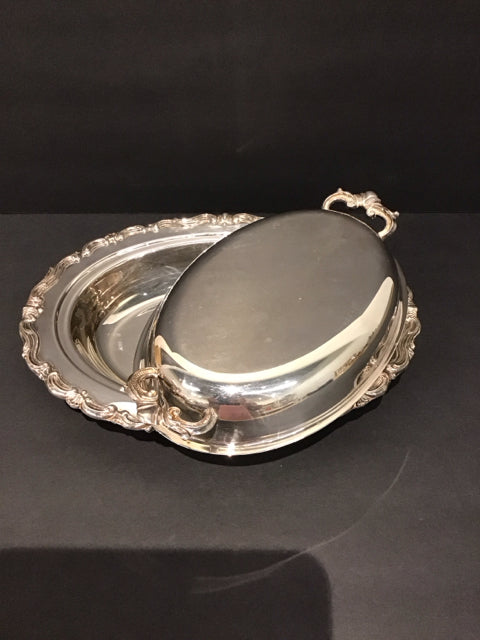 FB Rogers Silverplate Oval Covered Serving Dish