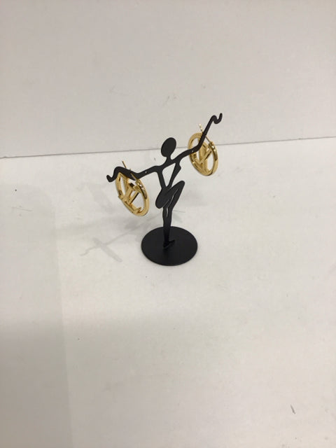 Louis Vuitton Style Gold Earrings